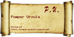 Pomper Urzula névjegykártya